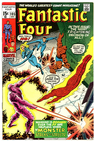 Fantastic Four #105 VERY FINE  1970
