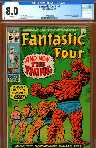 Fantastic Four #107 CGC graded 8.0 classic "Thing" transformation cover - SOLD!