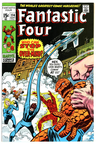 Fantastic Four #114 VF/NEAR MINT  1971 first FULL "Overmind"