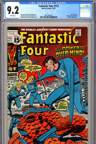 Fantastic Four #115 CGC graded 9.2 white pages SOLD!
