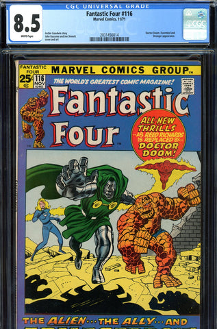 Fantastic Four #116 CGC graded 8.5 Doctor Doom c/s SOLD!