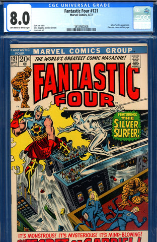 Fantastic Four #121 CGC graded 8.0  Surfer cover/story - SOLD!