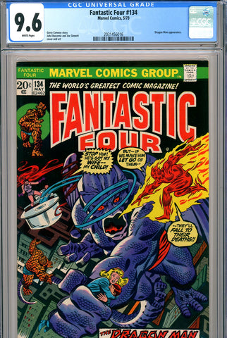 Fantastic Four #134 CGC graded 9.6 white pages SOLD!