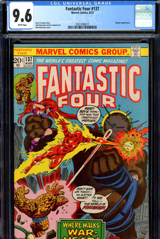 Fantastic Four #137 CGC graded 9.6 white pages SOLD!