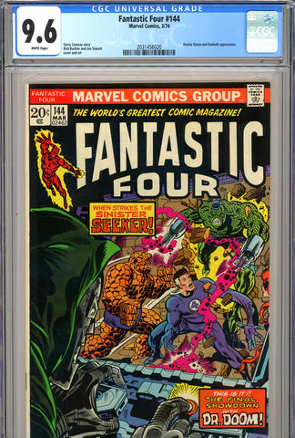 Fantastic Four #144 CGC graded 9.6  white pages SOLD!