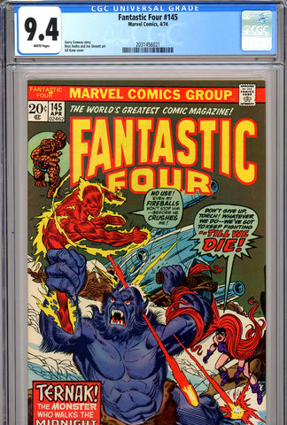 Fantastic Four #145 CGC graded 9.4  white pages - SOLD!