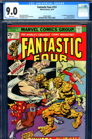 Fantastic Four #151 CGC graded 9.0 - first Mahkizmo - SOLD!