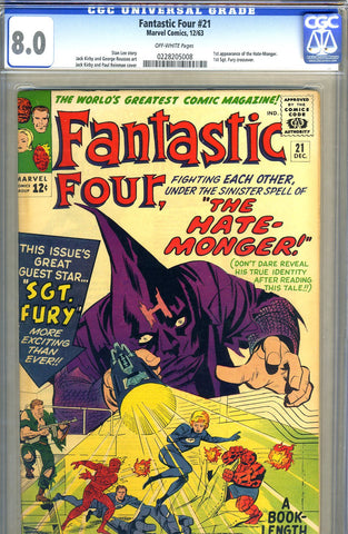 Fantastic Four #21   CGC graded 8.0 - SOLD