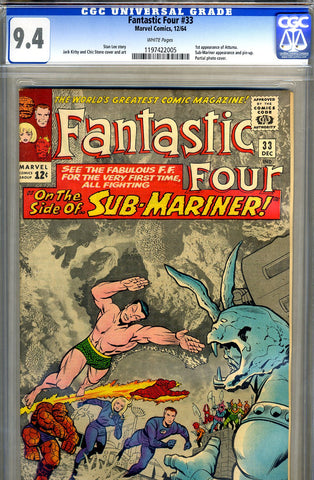 Fantastic Four #33   CGC graded 9.4 - SOLD
