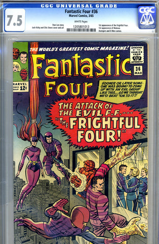 Fantastic Four #036   CGC graded 7.5 - white  pages  - SOLD!