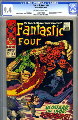 Fantastic Four #063   CGC graded 9.4  black cover SOLD!