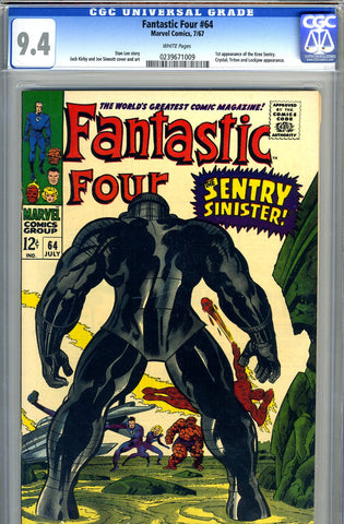 Fantastic Four #64   CGC graded 9.4 - SOLD!