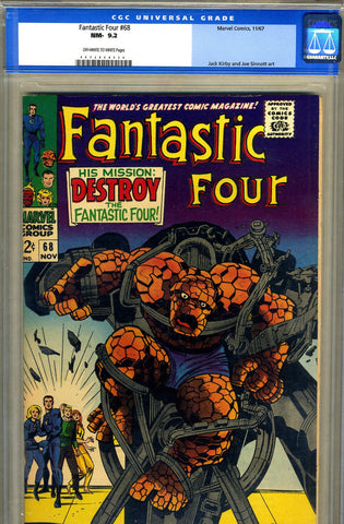 Fantastic Four #68   CGC graded 9.2 - SOLD