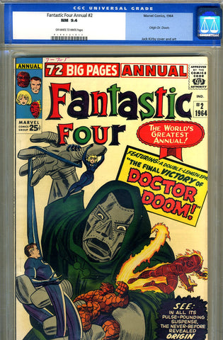 Fantastic Four Annual #02   CGC graded 9.4  origin Doc Doom  SOLD!