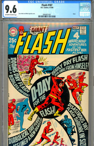 Flash #187 CGC graded 9.6 - Andru and Esposito cover  80 Page Giant