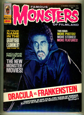 Famous Monsters of Filmland #089 CGC graded 9.0 - SOLD!