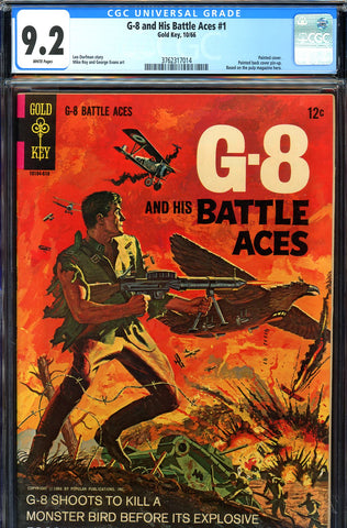 G-8 and His Battle Aces #1 CGC 9.2  only issue - painted cover - SOLD!