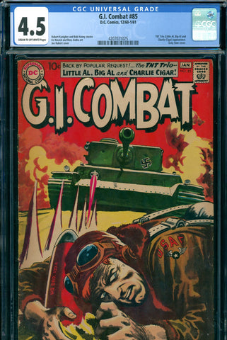 G.I. Combat #085 CGC graded 4.5 - grey tone cover - 3rd app. of TNT trio