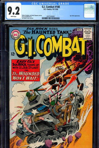 G.I. Combat #108 CGC graded 9.2  SINGLE HIGHEST GRADED - SOLD!