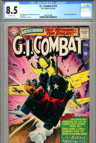 G.I. Combat #114 CGC graded 8.5 origin of the Haunted Tank - SOLD!