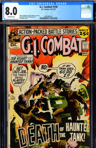G.I. Combat #150 CGC graded 8.0 "death" of the Haunted Tank - SOLD!