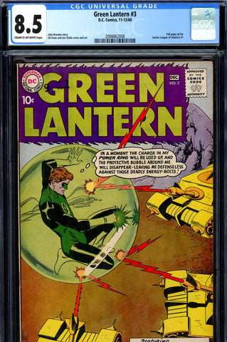 Green Lantern #03 CGC graded 8.5 fourth highest graded - SOLD!