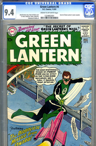 Green Lantern #04   CGC graded 9.4 - HIGHEST GRADED - SOLD!