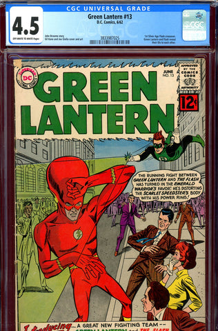 Green Lantern #13 CGC graded 4.5 - first Silver Age Flash crossover - SOLD!