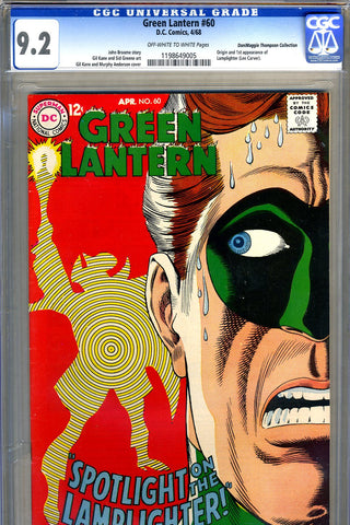 Green Lantern #60   CGC graded 9.2 first Lamplighter SOLD!