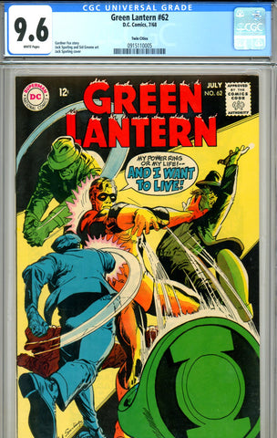 Green Lantern #62 CGC graded 9.6 white pages - SOLD!