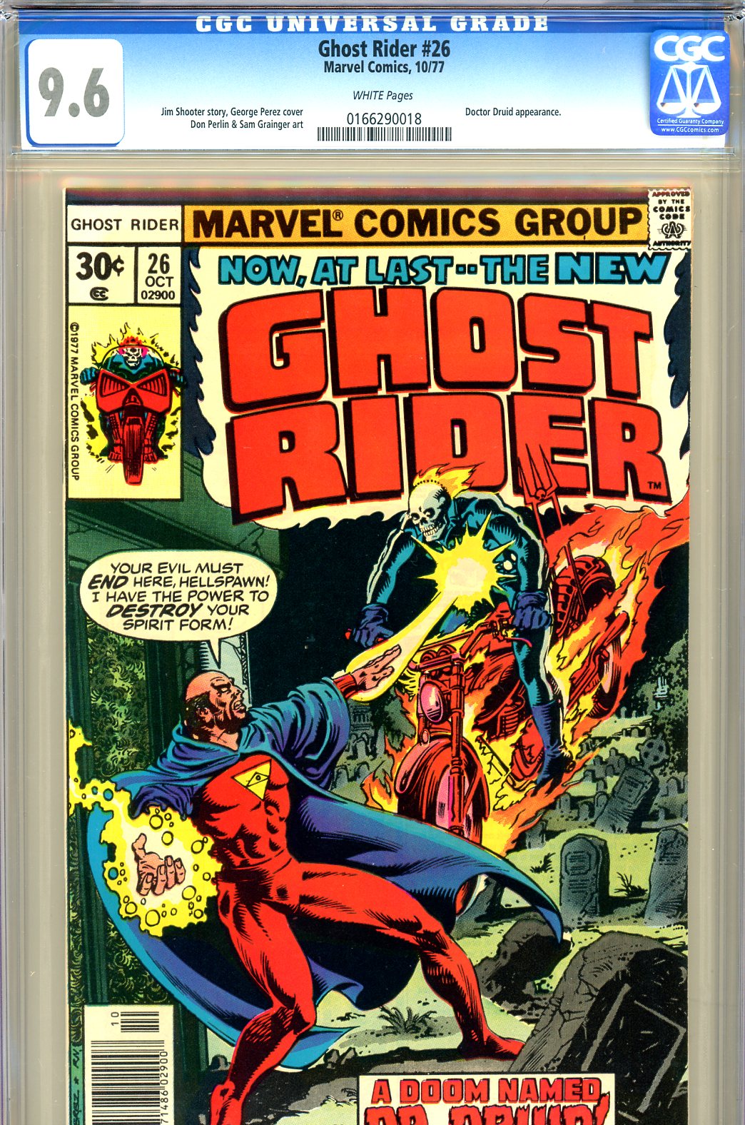 Graded Ghost Rider Cedar Chest Comics - Ghost Rider #26 CGC graded 9.6 - Doctor Druid c/s ...