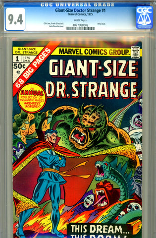 Giant-Size Doctor Strange #1 CGC graded 9.4 - only issue - SOLD!
