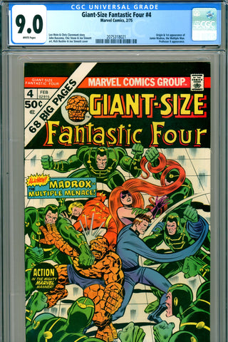 Giant-Size Fantastic Four #4 CGC graded 9.0 - 1st Multiple Man SOLD!