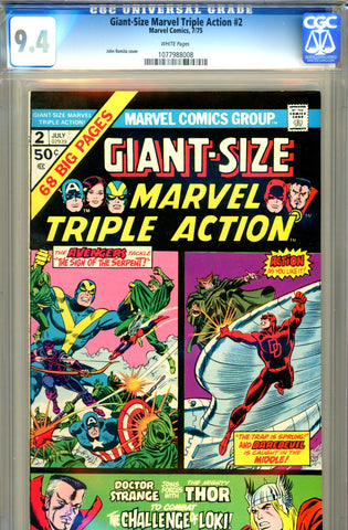 Giant-Size Marvel Triple Action #2 CGC graded 9.4 - SOLD!