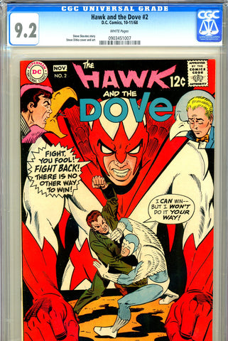 Hawk and the Dove #2 CGC 9.2 - Ditko cover and art - SOLD!