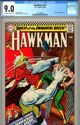 Hawkman #13 CGC graded 9.0  SOLD!