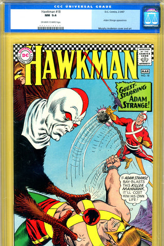 Hawkman #18 CGC graded 9.4  Manhawk cover/story - SOLD!