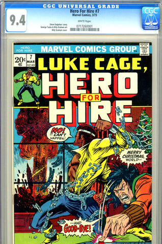 Hero for Hire #7 CGC graded 9.4  Christmas cover