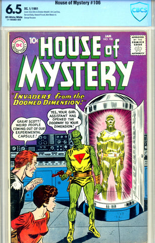 House of Mystery #106 CGC/CBCS graded 6.5 (1961) SOLD!