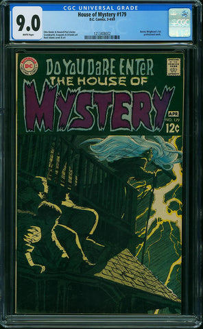 House of Mystery #179  CGC graded 9.0 white pages - SOLD!