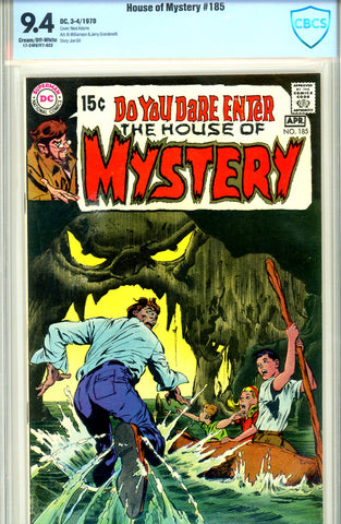 House of Mystery #185 CBCS graded 9.4 Neal Adams cover SOLD!