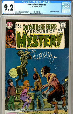 House of Mystery #186 CGC graded 9.2  Adams cover SOLD!