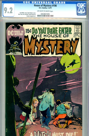 House of Mystery #190  CGC graded 9.2  Neal Adams cover SOLD!