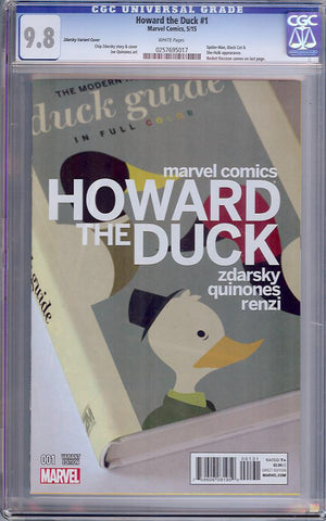 Howard the Duck #1  CGC graded 9.8 - Zdarsky Variant- HIGHEST GRADED - SOLD!