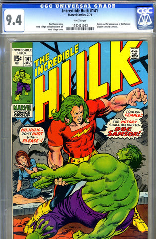 Incredible Hulk #141   CGC graded 9.4 - SOLD