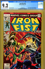 Iron Fist #15 CGC graded 9.2 - last issue - X-Men crossover