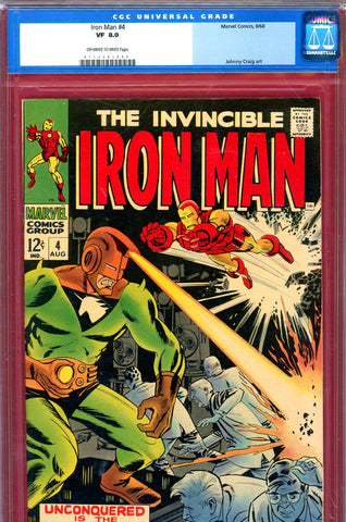 Iron Man #004 CGC graded 8.0 Unicorn cover and story