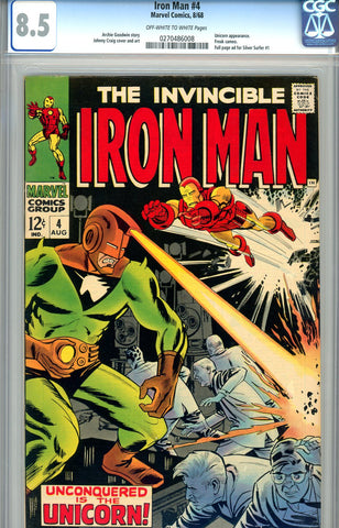 Iron Man #004  CGC graded 8.5 - SOLD!
