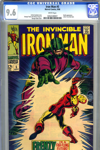 Iron Man #05   CGC  graded 9.6 - white pages - SOLD!