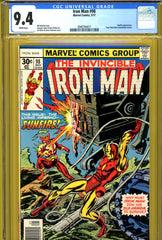 Iron Man #98 CGC graded 9.4 - Stark dons Guardsman armor
